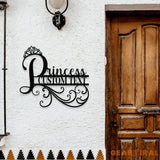 Princess Monograms Name Metal Sign Personalized Room Name Led Sign Outdoor Door Decor Address Wall Art Perfect Gift for