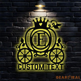 Princess Monograms Name Metal Sign Personalized Room Name Led Sign Outdoor Door Decor Room Wall Art Perfect Gift for