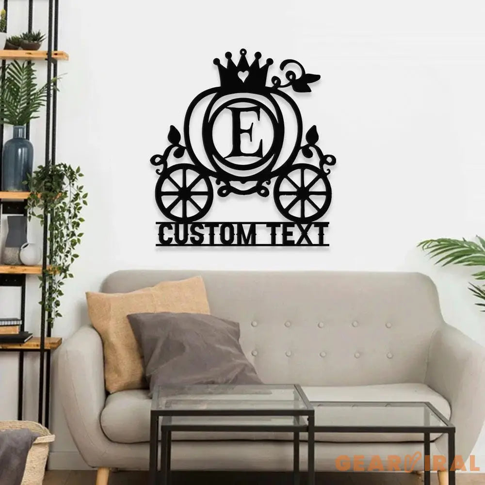 Princess Monograms Name Metal Sign Personalized Room Name Led Sign Outdoor Door Decor Room Wall Art Perfect Gift for