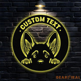 Puppy Metal Sign Custom Dog Sign Personalized Family Led Sign Outdoor Door Decor Personalized Dog Wall Art Gift for