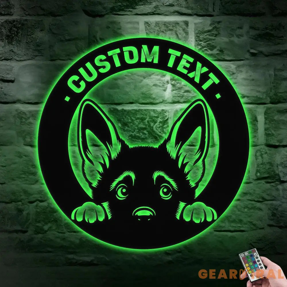 Puppy Metal Sign Custom Dog Sign Personalized Family Led Sign Outdoor Door Decor Personalized Dog Wall Art Gift for