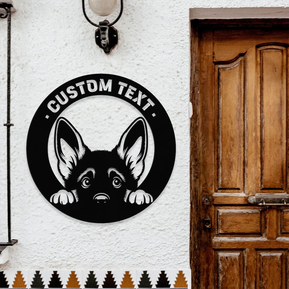Puppy Metal Sign, Custom Dog Sign, Personalized Family Led Sign, Outdoor Door Decor, Personalized Dog Wall Art, Gift for Housewarming