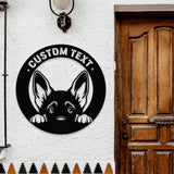 Puppy Metal Sign, Custom Dog Sign, Personalized Family Led Sign, Outdoor Door Decor, Personalized Dog Wall Art, Gift for Housewarming