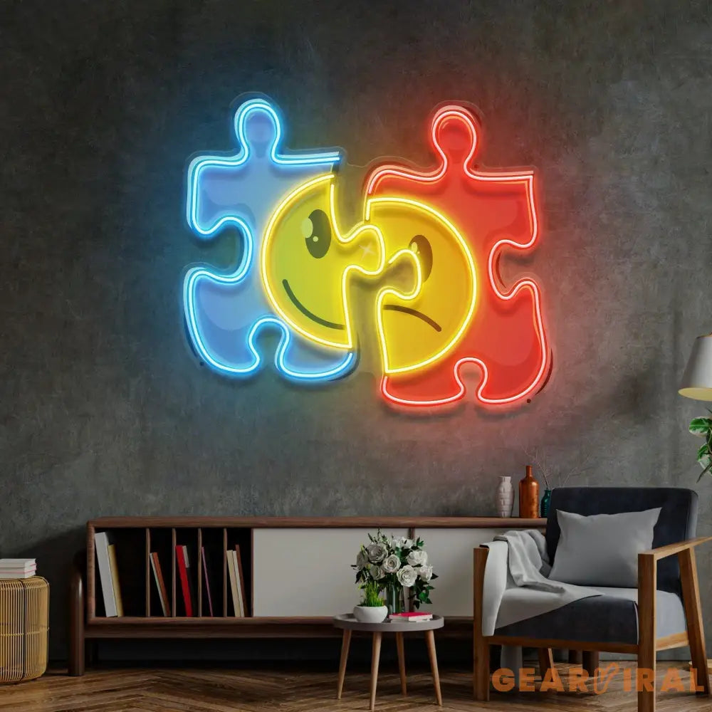 Puzzle LED Neon Sign Light Pop Art