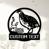 Quail Metal Sign LED - Custom Name Sign Bird Wall Art - Outdoor Wall Art Farmhouse Quail Decor - Quail Wall Art | GearViral
