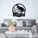 Quail Metal Sign LED - Custom Name Sign Bird Wall Art - Outdoor Wall Art Farmhouse Quail Decor - Quail Wall Art | GearViral