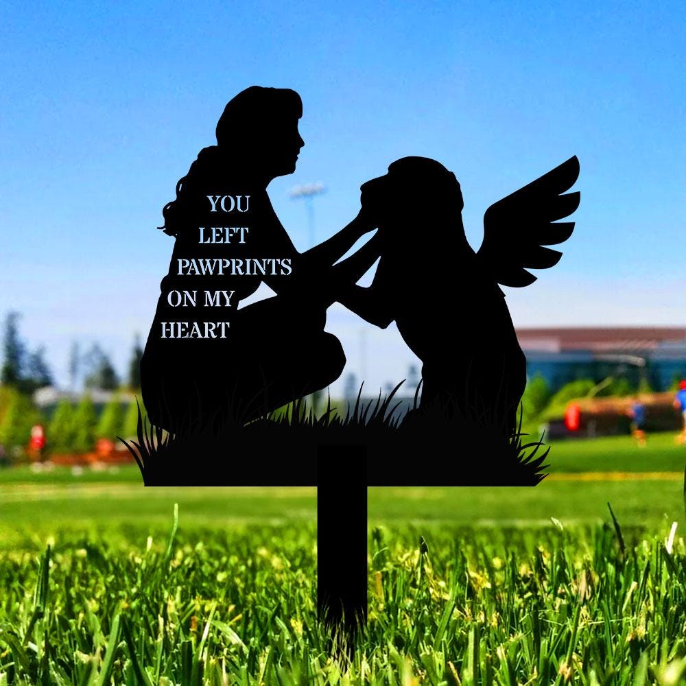 Quote Dog Memorial Stake, Dog Grave Marker, Every Dog Breed Metal Stake, Personalized Dog Garden Sign, Pet Loss Gift, Garden Decor