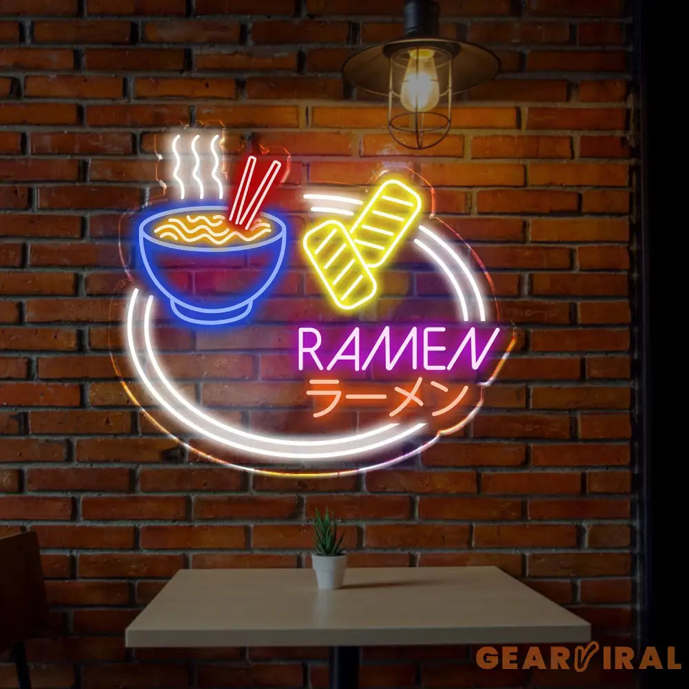 Ramen Neon Sign Custom LED Ramen Shop Sign Japanese Restaurant Neon Light Ramen Bowl LED Decor Food & Drink Neon Wall