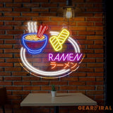 Ramen Neon Sign Custom LED Ramen Shop Sign Japanese Restaurant Neon Light Ramen Bowl LED Decor Food & Drink Neon Wall