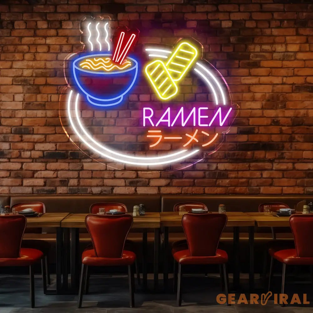 Ramen Neon Sign Custom LED Ramen Shop Sign Japanese Restaurant Neon Light Ramen Bowl LED Decor Food & Drink Neon Wall