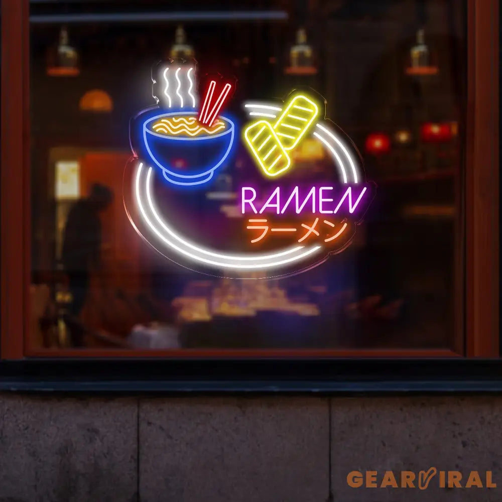 Ramen Neon Sign Custom LED Ramen Shop Sign Japanese Restaurant Neon Light Ramen Bowl LED Decor Food & Drink Neon Wall