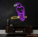 Raven Neon Sign Raven Bird Led Sign Raven Neon Light Raven Animal Led Light Animal Room Wall Art Decor Bird Moon House