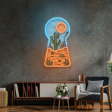 Red Desert Led Neon Acrylic Artwork