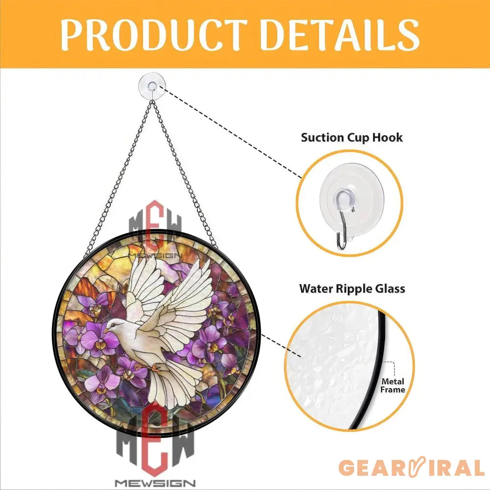 Red Dragon Stained Glass Suncatcher Fantasy Window Hanging Floral Dragon Glass Panel Daffodil Field Decor Mythical