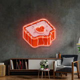 Red Heart Neon Acrylic Artwork