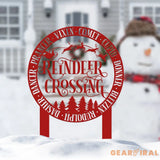 Reindeer Crossing Metal Stake Outdoor Christmas Decor Holiday Decor Merry Christmas Sign Outdoor Decoration Merry