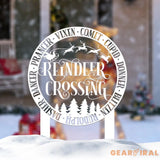 Reindeer Crossing Metal Stake Outdoor Christmas Decor Holiday Decor Merry Christmas Sign Outdoor Decoration Merry