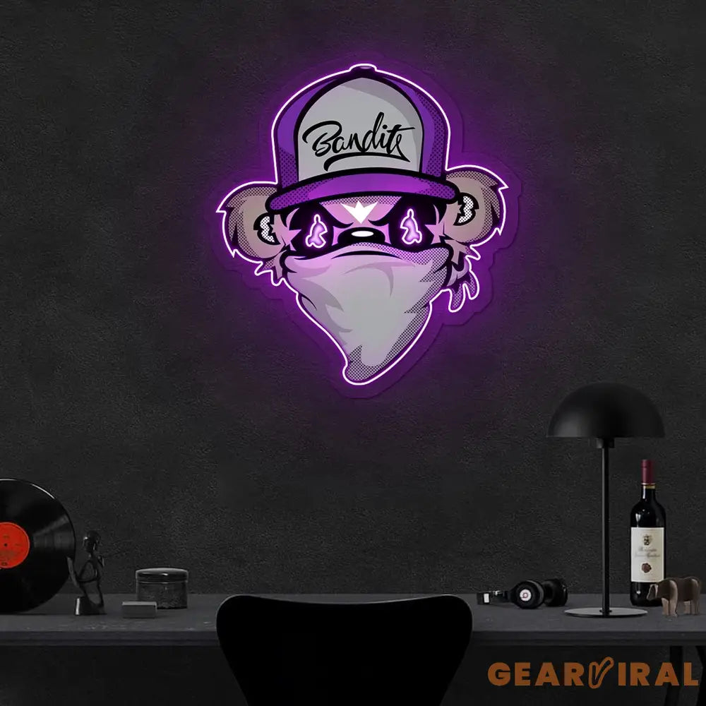 Riddler Drawing Purple Neon Sign x Acrylic Artwork