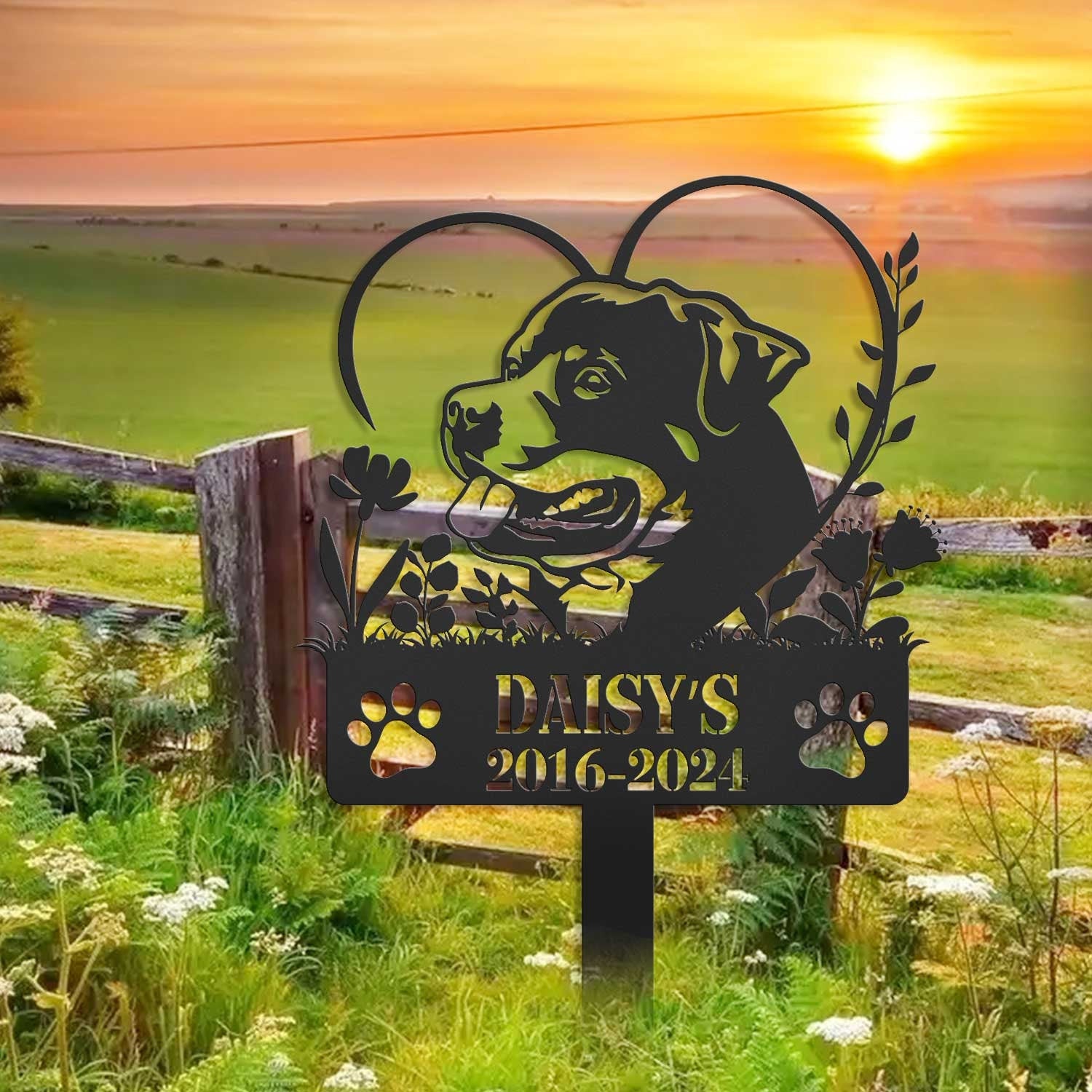 Rottweilers Dog Sign - Pet Memorial Gift - Custom Dog Memorial Stake - Metal Stake | GearViral