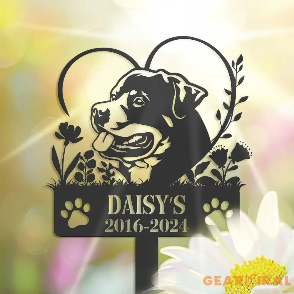 Rottweilers Dog Sign - Pet Memorial Gift - Custom Dog Memorial Stake - Metal Stake | GearViral