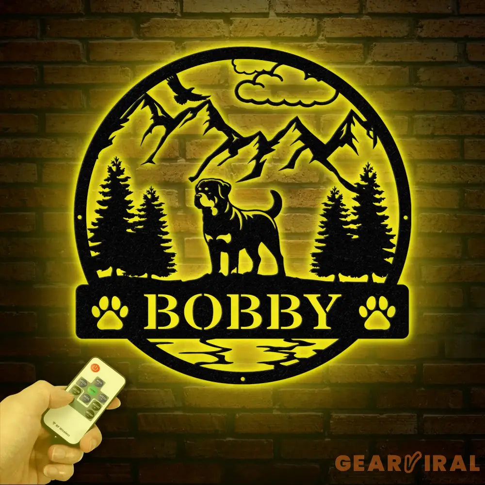 Rotweiler Metal Sign Custom Dog Name Sign Dog Memorial Gift Rotweiler Wall Decor Dog Lovers Wall Art Pet Lover Gift Dog