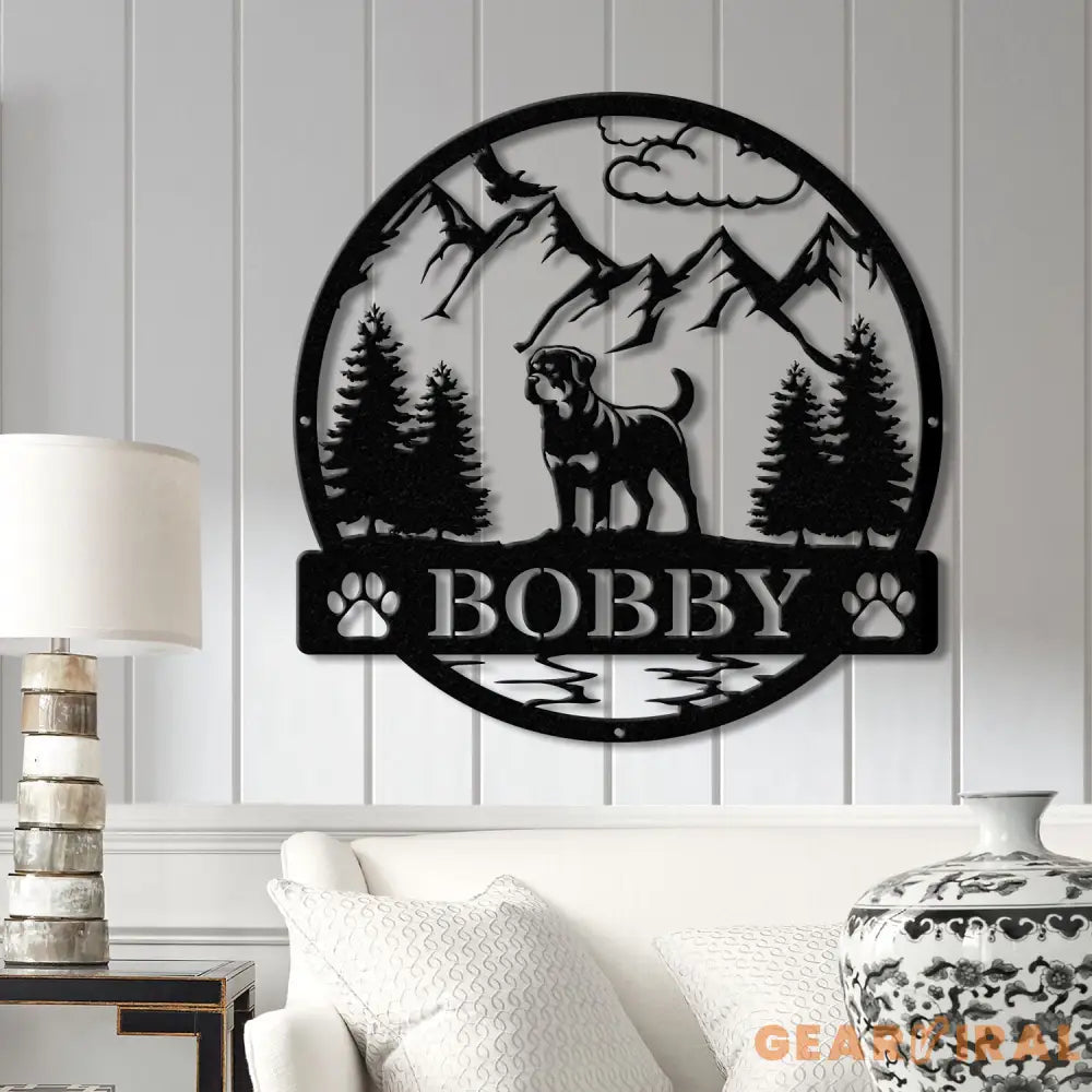 Rotweiler Metal Sign Custom Dog Name Sign Dog Memorial Gift Rotweiler Wall Decor Dog Lovers Wall Art Pet Lover Gift Dog