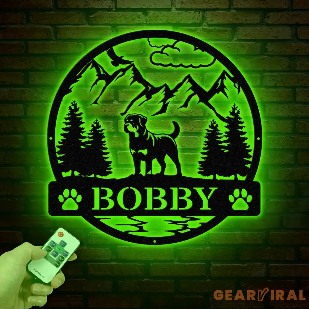 Rotweiler Metal Sign Custom Dog Name Sign Dog Memorial Gift Rotweiler Wall Decor Dog Lovers Wall Art Pet Lover Gift Dog