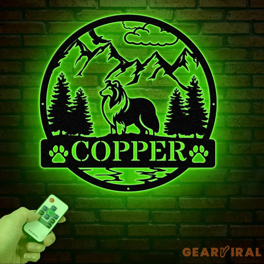 Rough Collie Metal Sign Custom Dog Name Sign Dog Memorial Gift Rough Collie Wall Decor Dog Lovers Wall Art Pet Lover