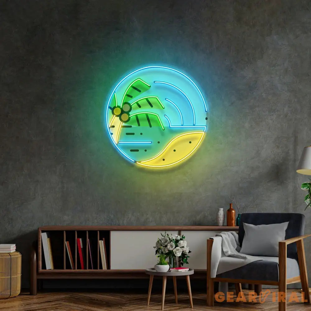 Sandy Beach LED Neon Sign Light Pop Art