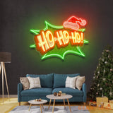 Santa Laughing Christmas LED Neon Acrylic Artwork
