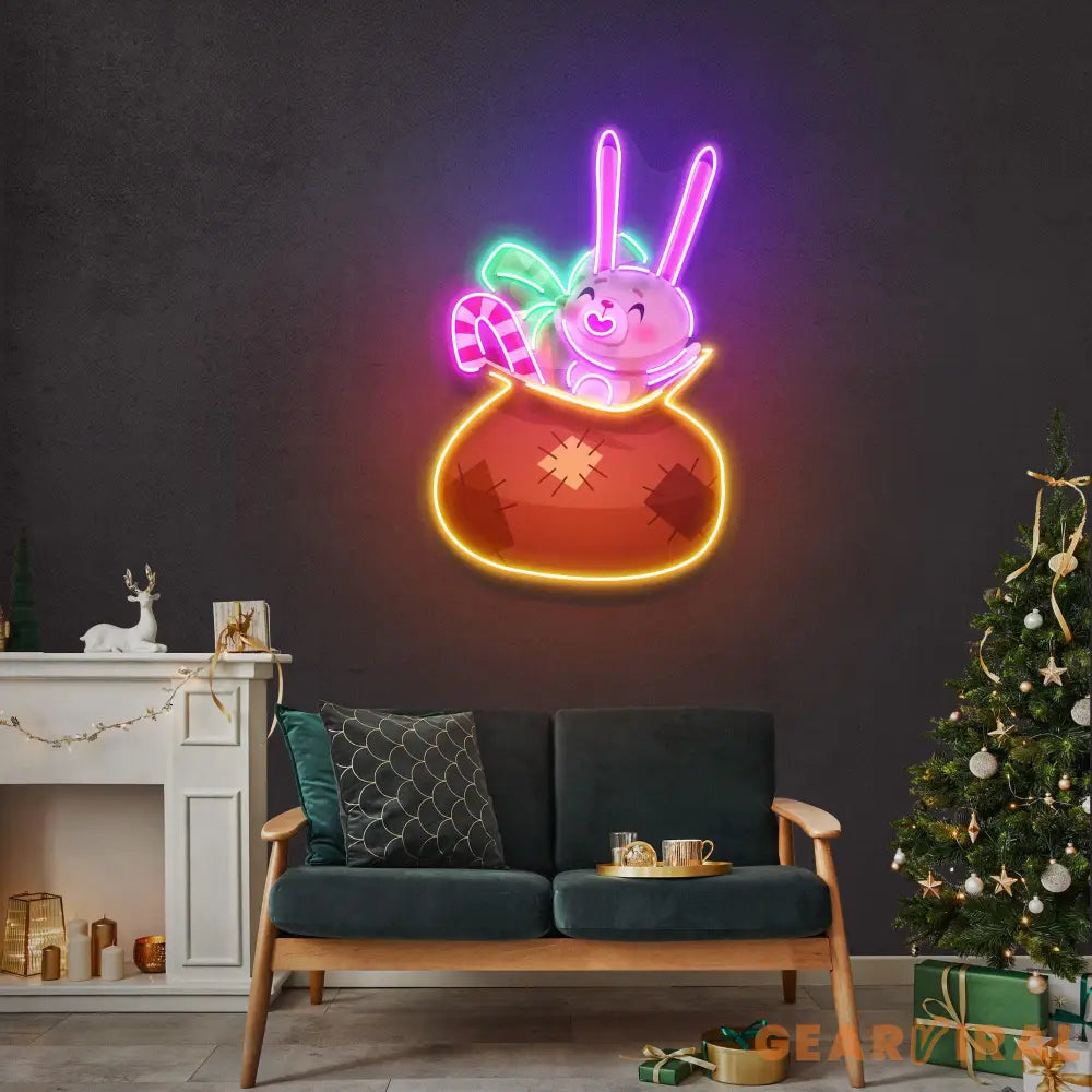 Santa Sack Christmas Neon Sign