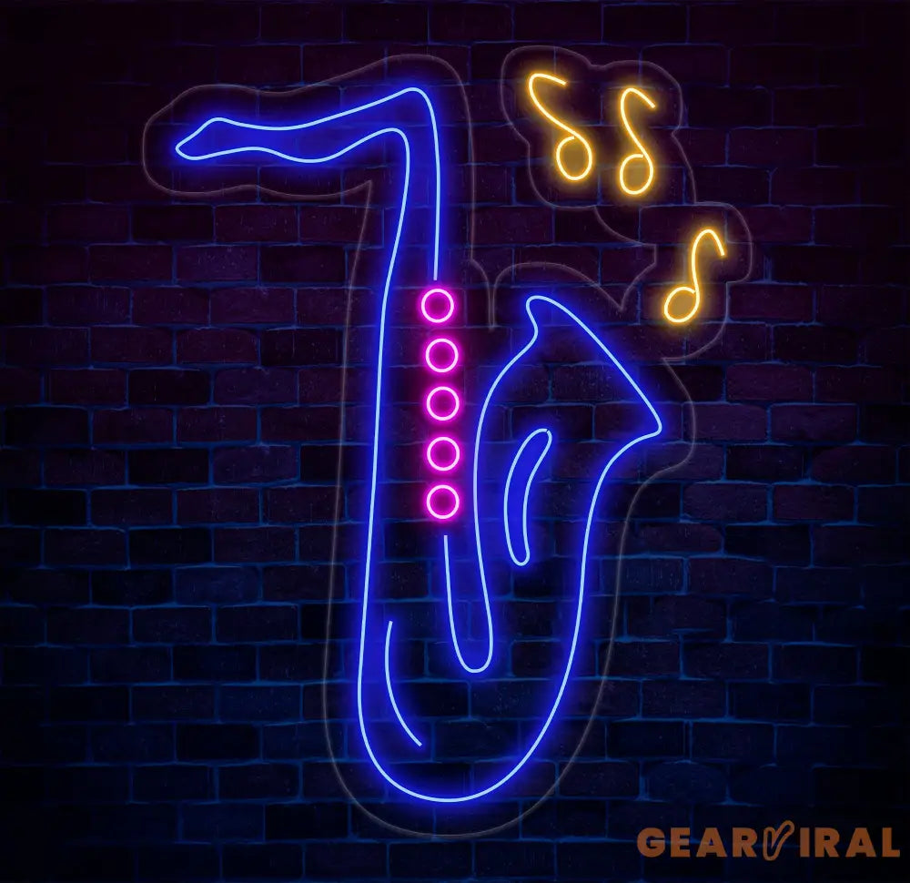 Saxophone Neon Sign Saxophone Club Led Sign Custom Neon Sign Jazz Band Wall Art Musical Instrument Store Decor