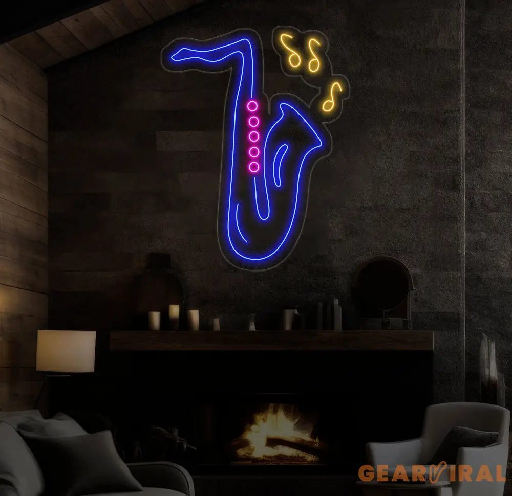 Saxophone Neon Sign Saxophone Club Led Sign Custom Neon Sign Jazz Band Wall Art Musical Instrument Store Decor