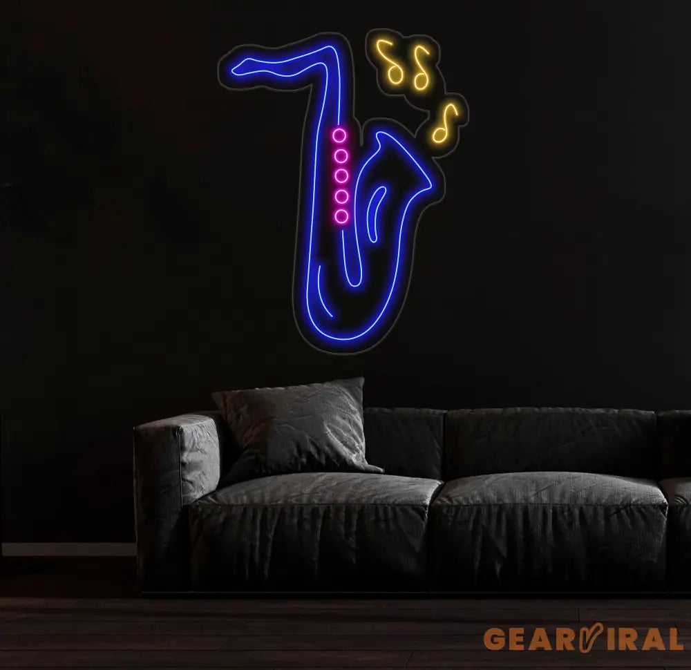 Saxophone Neon Sign Saxophone Club Led Sign Custom Neon Sign Jazz Band Wall Art Musical Instrument Store Decor