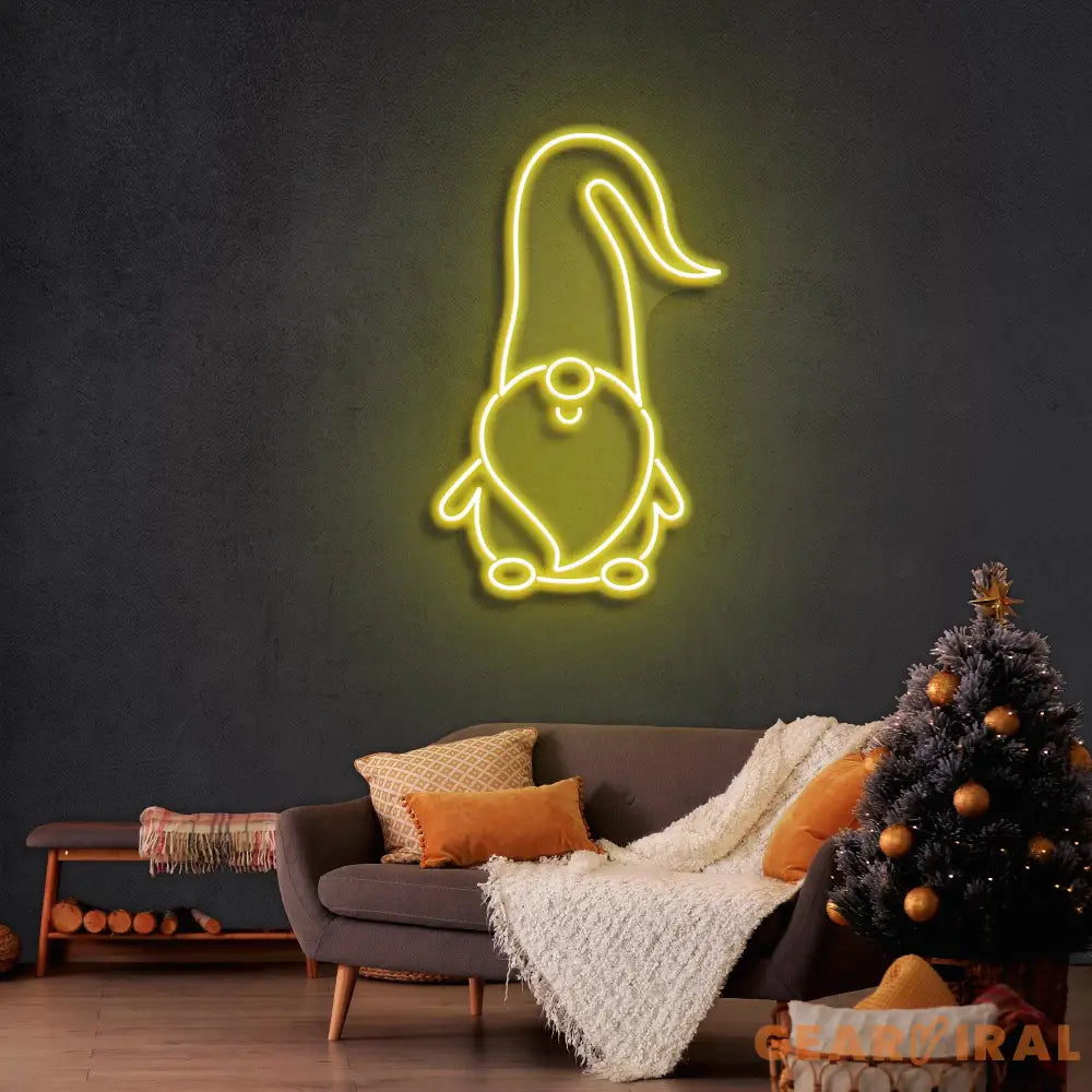 Scandinavian Gnomes Christmas Neon Sign