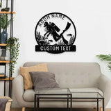 Scuba Diving Name Metal Sign with LED Lights Personalized Family Name Metal Sign Family Wall Decor Personalized Wall