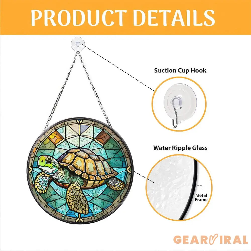 Sea Turtle Stained Glass SunCatcher Sea Turtle Window Hanging Turtle Window Hangings Turtle Lovers Gift Sea Turtle