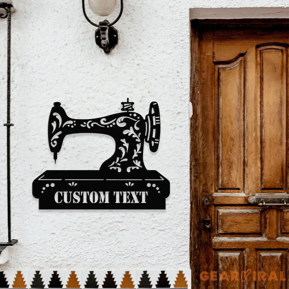 Sewing Monogram Metal Sign Personalized Family Name Led Metal Sign Outdoor Door Decor Sewing Wall Art Perfect Gift for