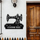 Sewing Monogram Metal Sign Personalized Family Name Led Metal Sign Outdoor Door Decor Sewing Wall Art Perfect Gift for