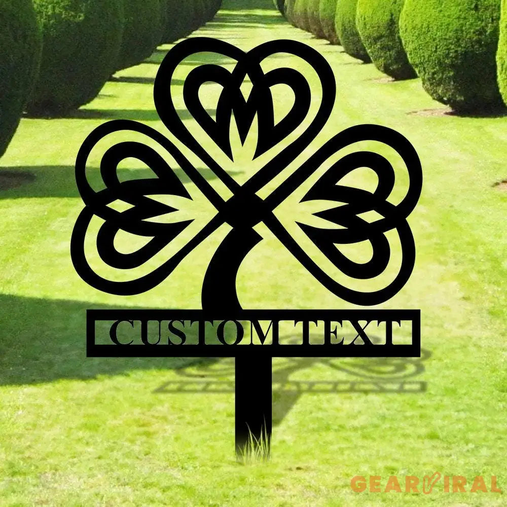 Shamrock Family Name Stake Metal Sign Personalized Family Name Metal Sign Family Wall Decor Personalized Wall Art