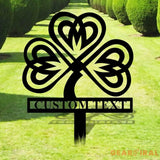 Shamrock Family Name Stake Metal Sign Personalized Family Name Metal Sign Family Wall Decor Personalized Wall Art