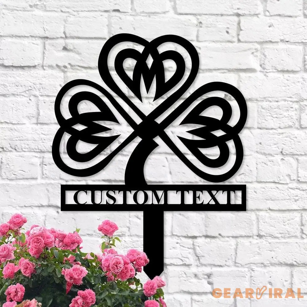 Shamrock Family Name Stake Metal Sign Personalized Family Name Metal Sign Family Wall Decor Personalized Wall Art