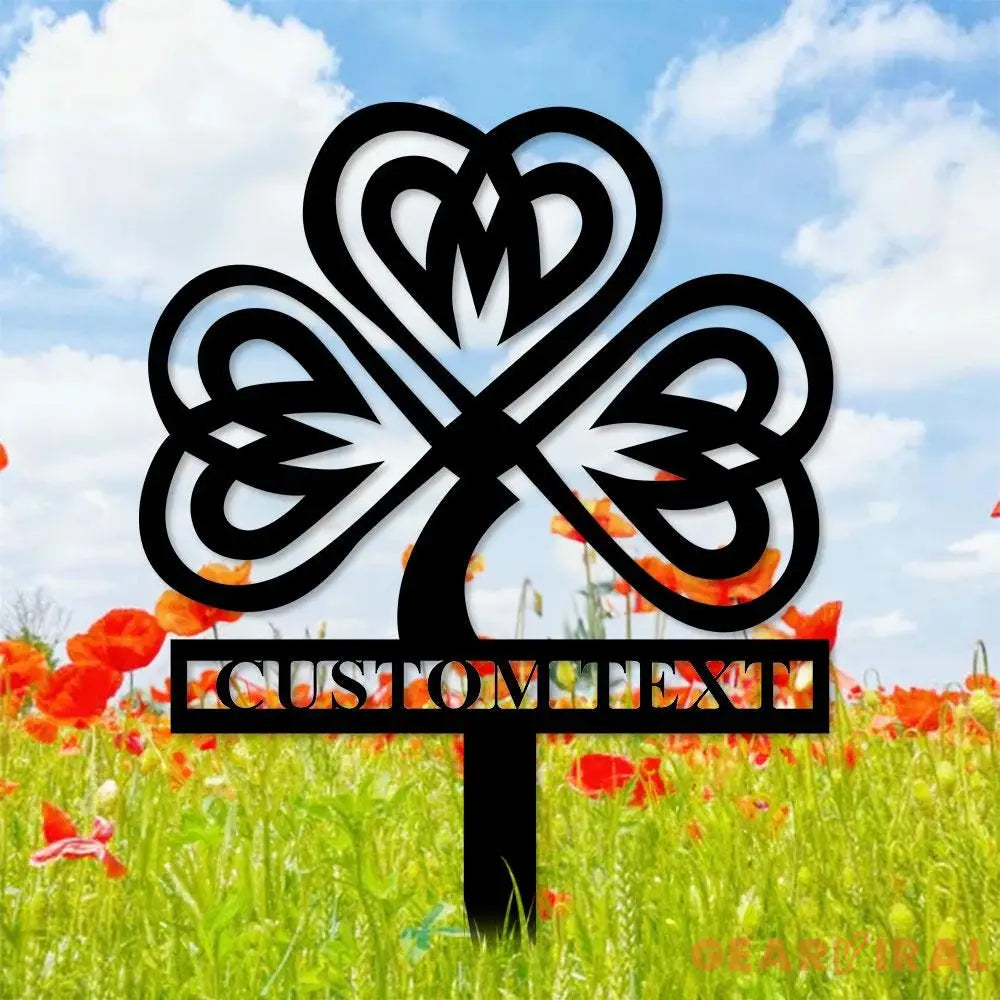 Shamrock Family Name Stake Metal Sign Personalized Family Name Metal Sign Family Wall Decor Personalized Wall Art