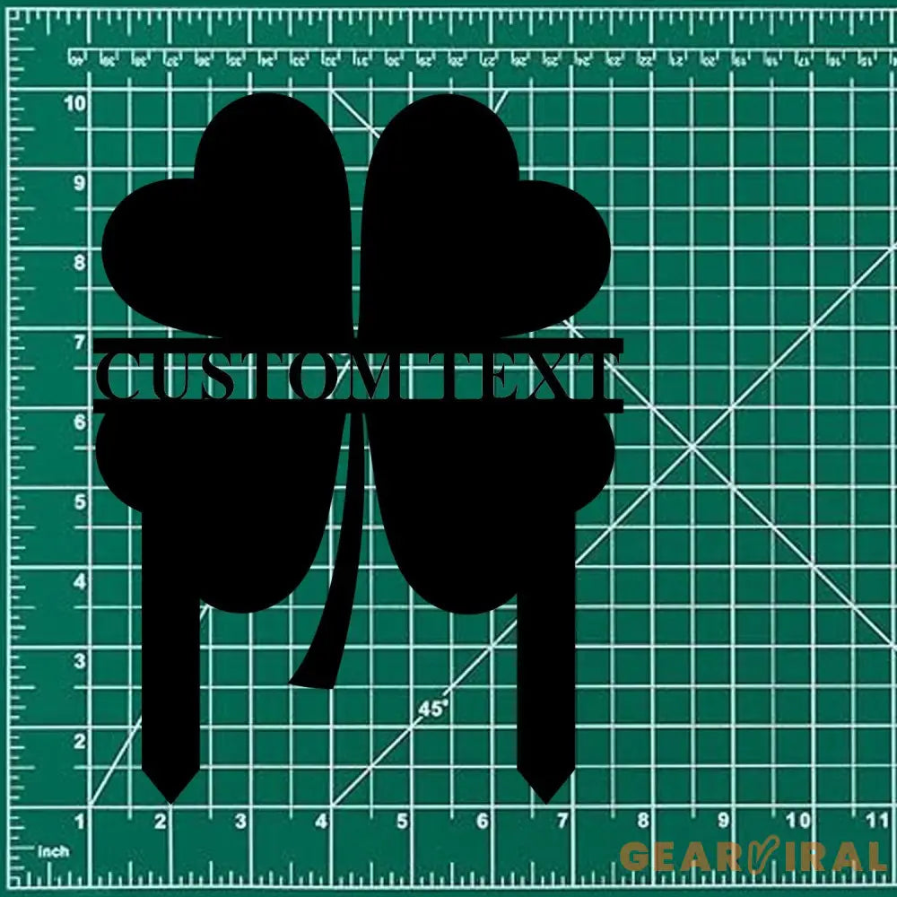 Shamrock Lucky House Garden Sign Lucky Metal Stake Personalized Name Yard Sign Outdoor Door Decor Lucky Garden Metal