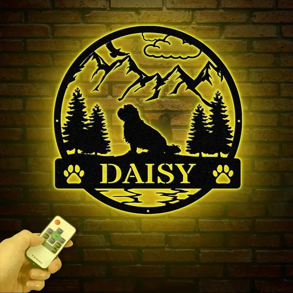 Shih Tzu Metal Sign Custom Dog Name Sign Dog Memorial Gift Shih Tzu Wall Decor Dog Lovers Wall Art Pet Lover Gift Dog