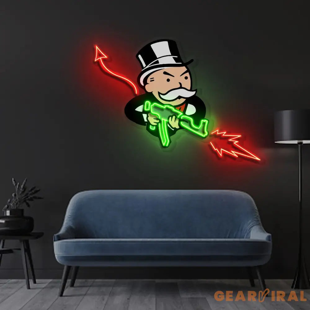 ’Shortcut to Wealth’ Neon x Acrylic Artwork