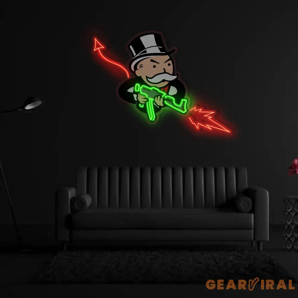 ’Shortcut to Wealth’ Neon x Acrylic Artwork