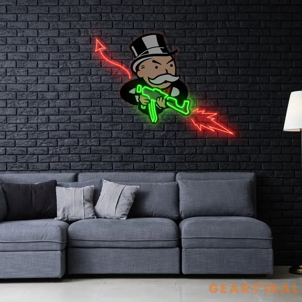 ’Shortcut to Wealth’ Neon x Acrylic Artwork