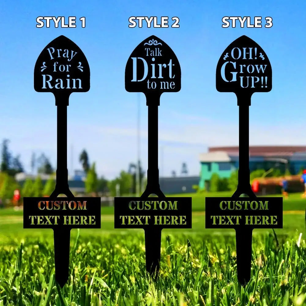 Shovel Metal Garden Stake shovel Design Sign - Garden metal sign - Perfect Garden Stake - Housewarming - Shovel Garden