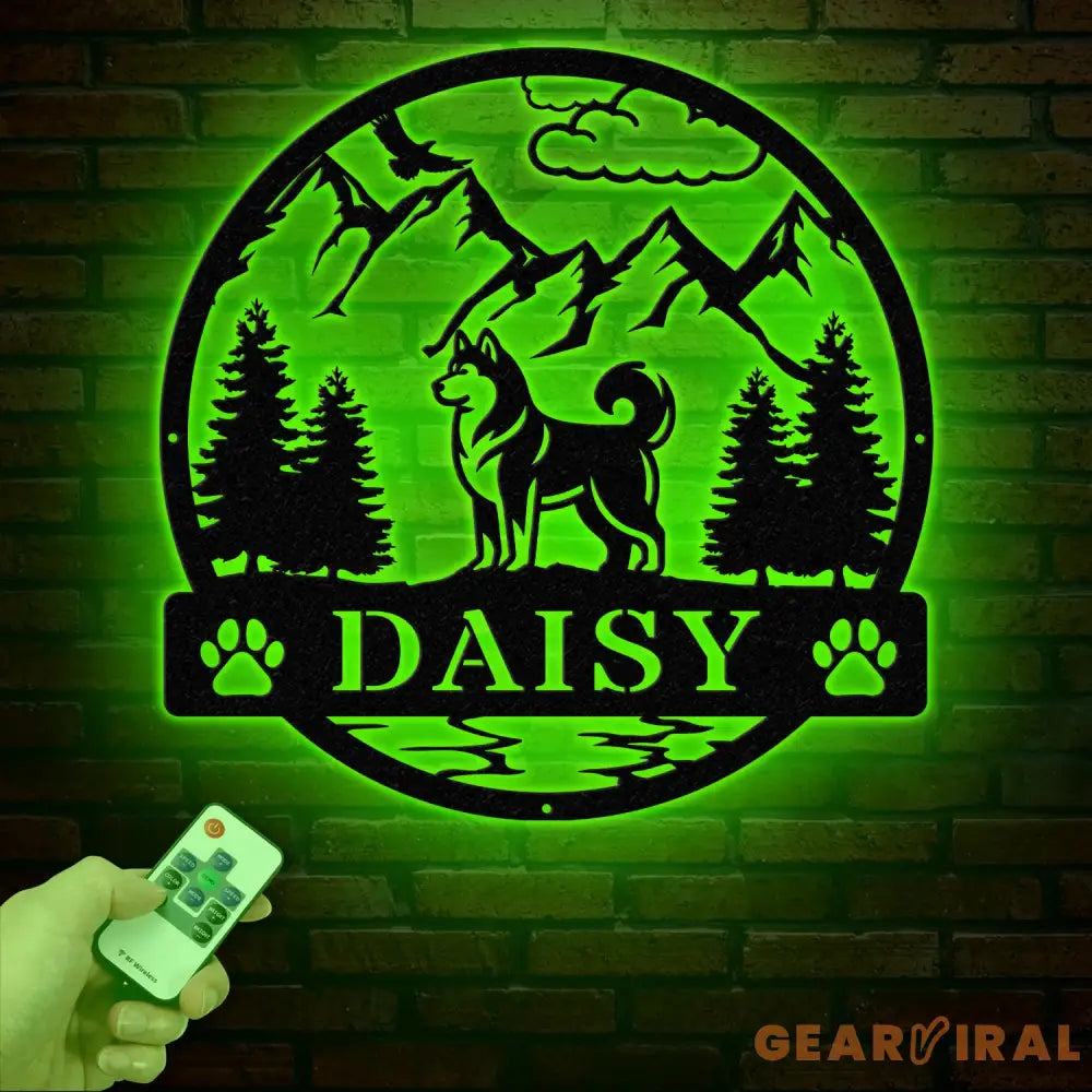 Siberian Husky Metal Sign Custom Dog Name Sign Dog Memorial Gift Siberian Husky Wall Decor Dog Lovers Wall Art Pet